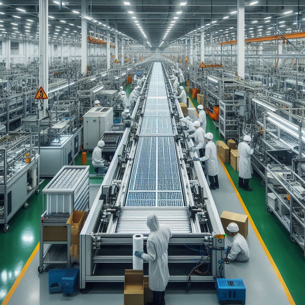 production line of LED manufacturing unit with equipment http://ecolux.co.in/wp-content/uploads/2025/03/production-line-of-LED-manufacturing-unit-with-equipment.jpg
